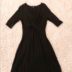 Banana Republic Black 3/4 Sleeve Stretch Dress